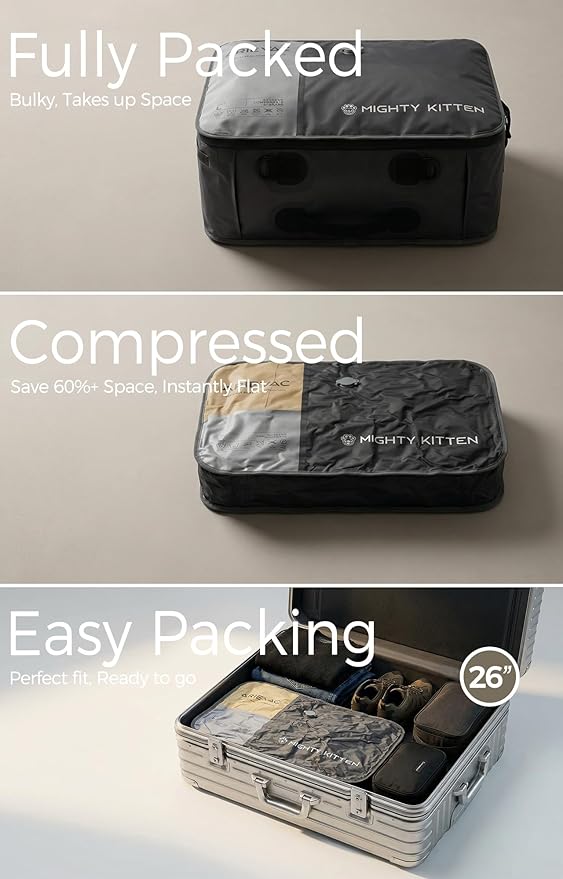 Vacuum Storage Bag Kit with Pump, 41L Compression Bag for Home Organization & Long Trips, Vacuum Seal Storage for Luggage & Seasonal Storage (1-Pack)