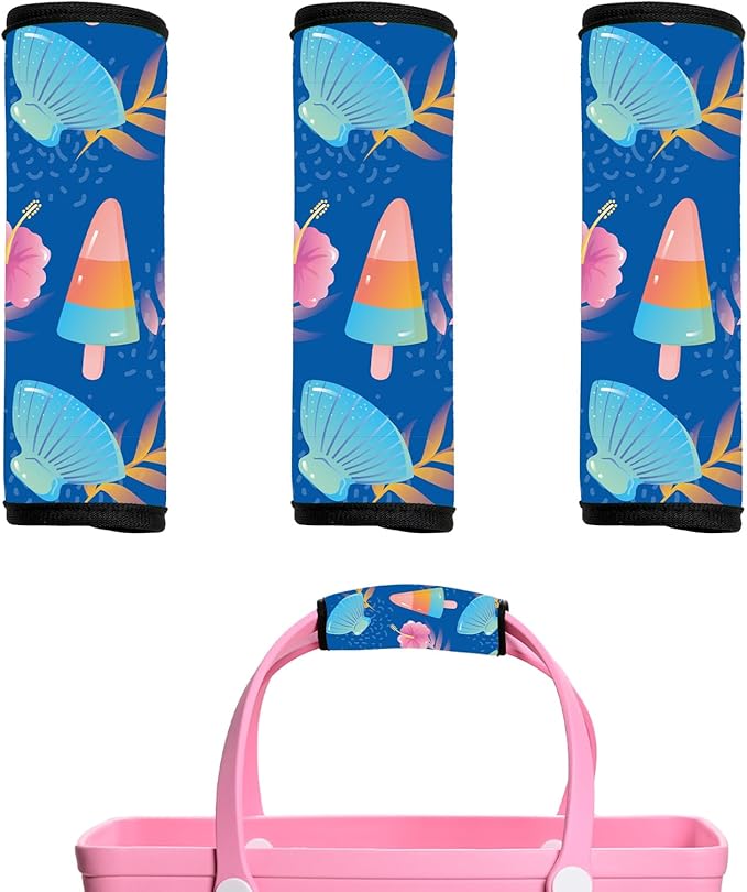 Luggage Handle Wrap 3Pcs Suitcase Identifier - Bogg Bag Strap Wrap Cover, Easy Identification Bright Neoprene Marker Sleeve Grips Comfort Travel Accessories for Airport (Y03)