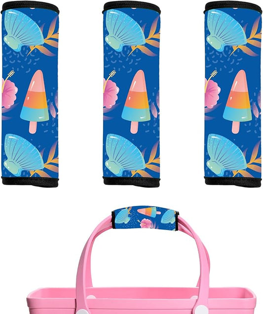 Luggage Handle Wrap 3Pcs Suitcase Identifier - Bogg Bag Strap Wrap Cover, Easy Identification Bright Neoprene Marker Sleeve Grips Comfort Travel Accessories for Airport (Y03)