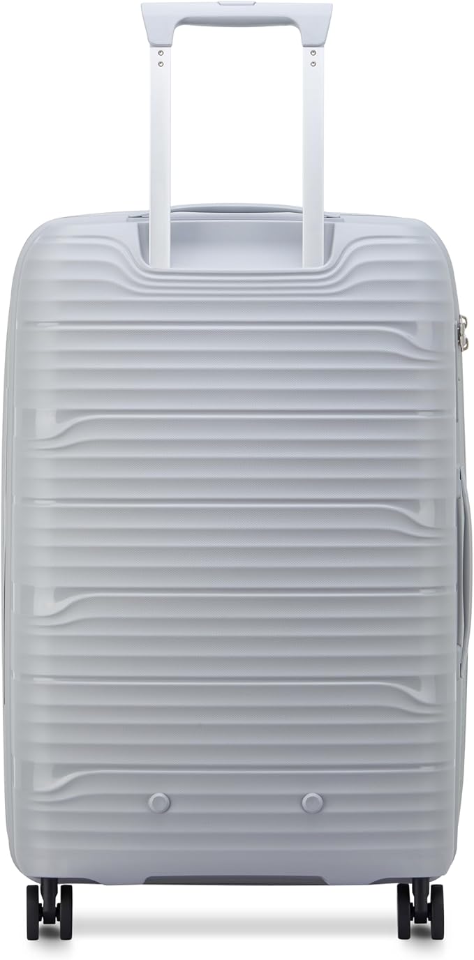 DELSEY Paris Dune Hardside Expandable Luggage with Spinner Wheels, Lunar Rock, Checked-Medium 25 Inch