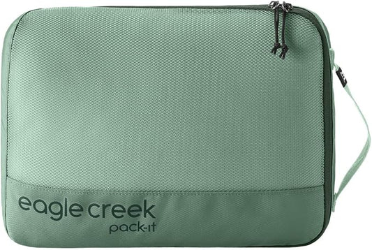 Eagle Creek Pack-It Reveal Cube - Lightweight Packing Cubes for Optimizing Luggage Space - Easy to Carry - Mesh Fabric - Water-Resistant - Easy Grab Zipper - Medium - Willow Green