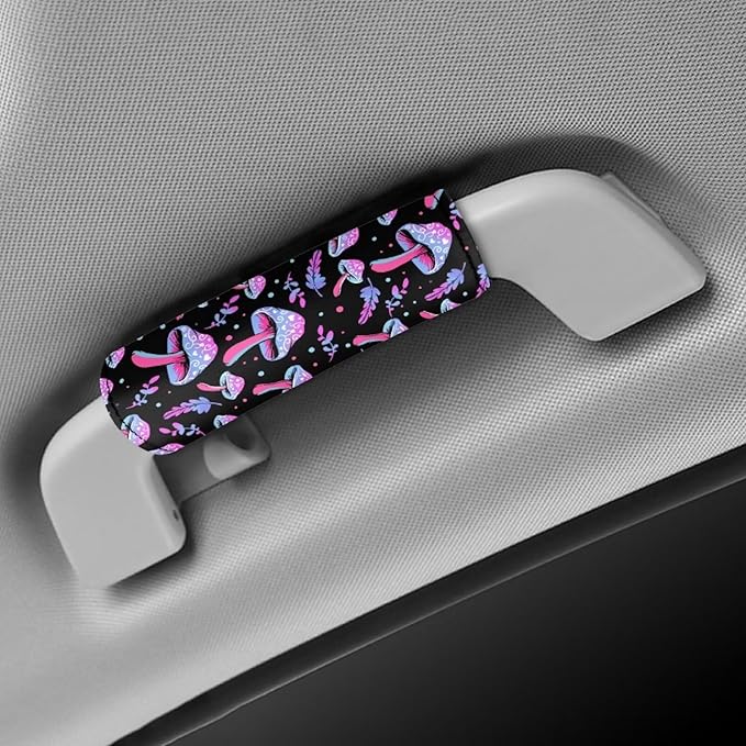 BIGCARJOB 2 Pcs Mushroom Luggage Handle Cover Set for Suitcase,Universal Luggage ID Tags Door Handle Protection Sleeve Cover Identifier Travel Bag Wraps Travel Accessories