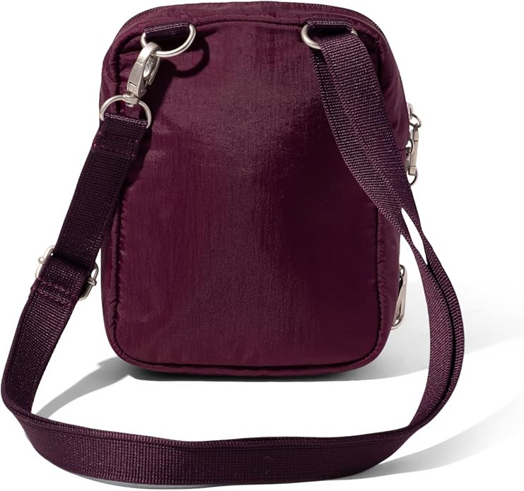 Baggallini Securtex® Anti-theft Mini Everything Crossbody Bag, 6.3"x8.25" Rfid, Locking Zippers & Cut-resistant Strap