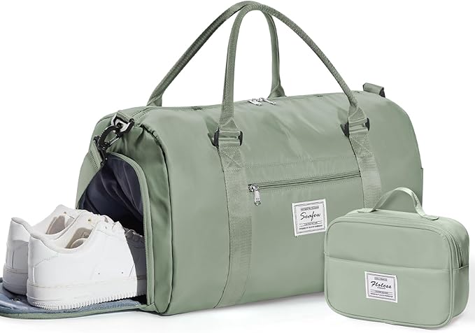 Gym Bag Womens,Travel Duffel Carry on Bag Sport Tote Bag Weekend Overnight Bag