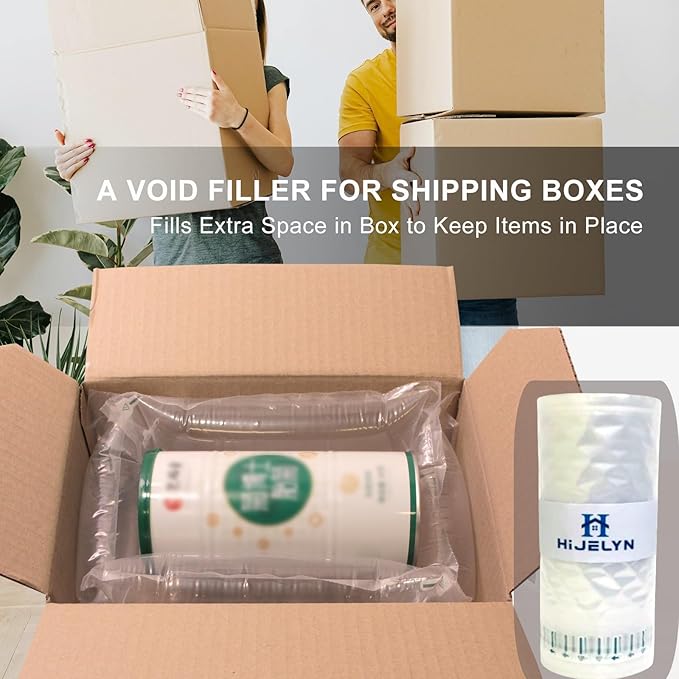 Air Pillows for Shipping with Pump Packaging Air Bags 300 Count Inflatable Packing Materials for Moving Shipping Supplies Box Filler, Purse Stuffers for Shape 4.72" x 9.84", 118 ft