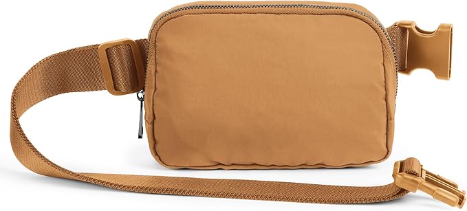 ODODOS Unisex Mini Belt Bag with Adjustable Strap Small Fanny Pack for Workout Running Traveling Hiking, Bronze