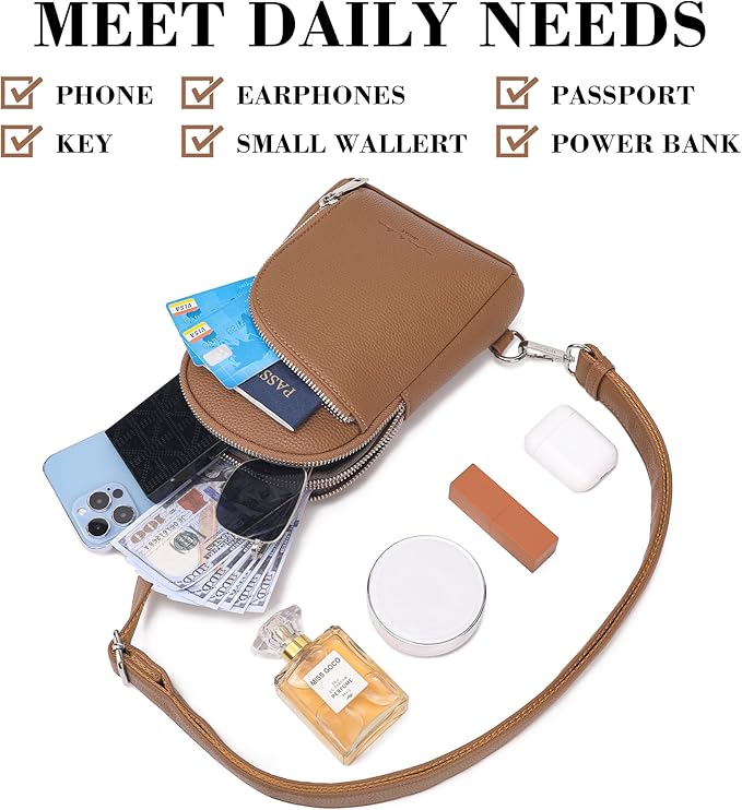 INICAT RFID Blocking Sling Bag, Anti Theft Crossbody Bag for Women, Travel Fanny Pack Style Purse, Vegan Leather