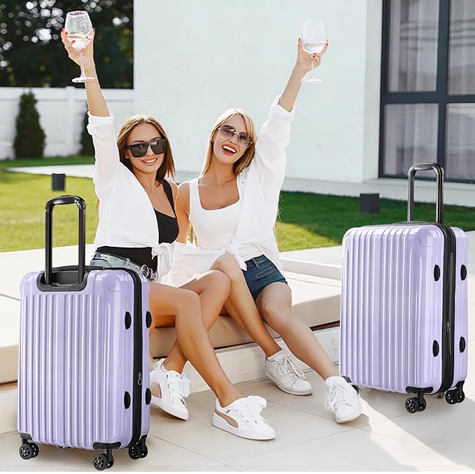 Carry on 20inch Luggage with Spinner Wheels, Lightweight PC+ABS Hard Shell Suitcases, Expandbale Storage & TSA Aprovel Lock