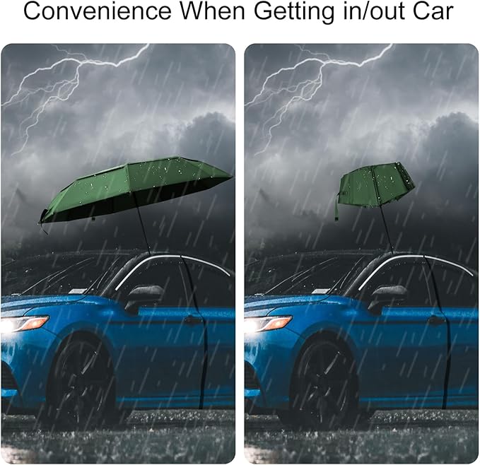 TradMall Travel Umbrella, 42/45 Inches Double Vented Canopy Windproof Automatic Strong Compact Folding Umbrellas for Rain Women and Men