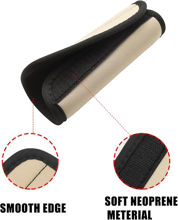 2pcs Apricot Luggage Handle Wraps for Suitcase- Soft Suitcase Handle Covers for Travel Accessories（ Bright Color for Suitcase Tags Identifiers ）