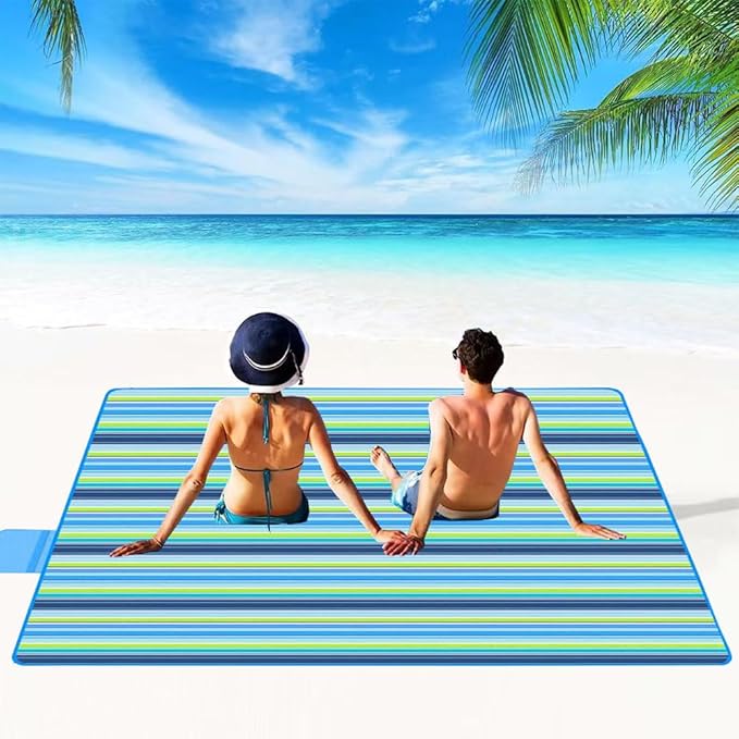 Picnic Beach Blanket, Picnic Mat 80x60in Waterproof Foldable, Family Mat, Portable Large Picnic Blankets for Travel, Hiking, Music Festival