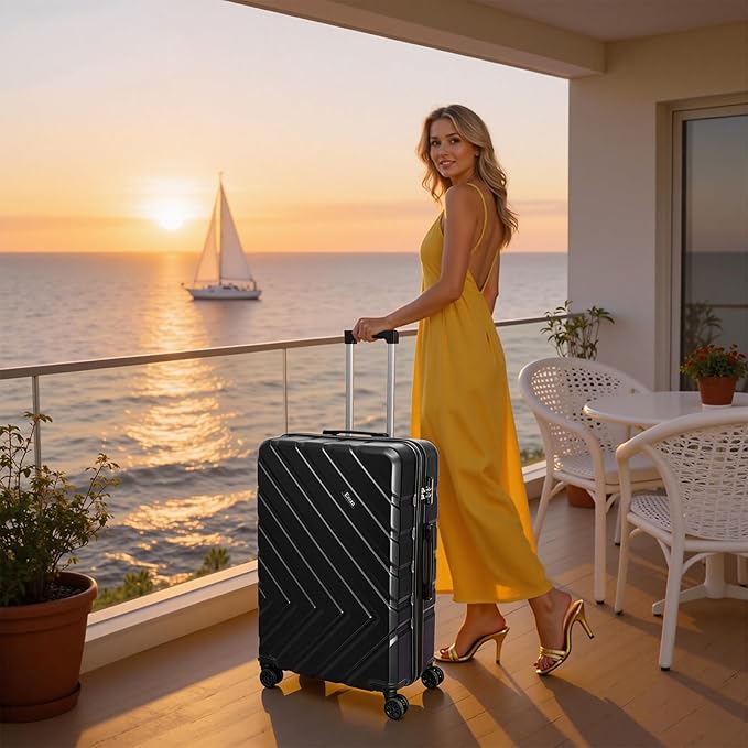 Luggage Sets 5 Piece,Suitcases with Wheels, Hard Case Luggage with Detachable Spinner Wheels,Carry On Luggage Set (5 Piece Sets (20"/24"/28"/DB/TB))