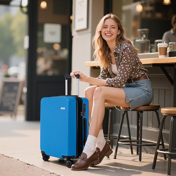 Expandable Carry on Luggage Sets,Suitcases with Detachable Wheels Hardshell 22x14x9 Airline Approved,Lightweight Luggage Set with TSA Lock,Carry on Suitcase