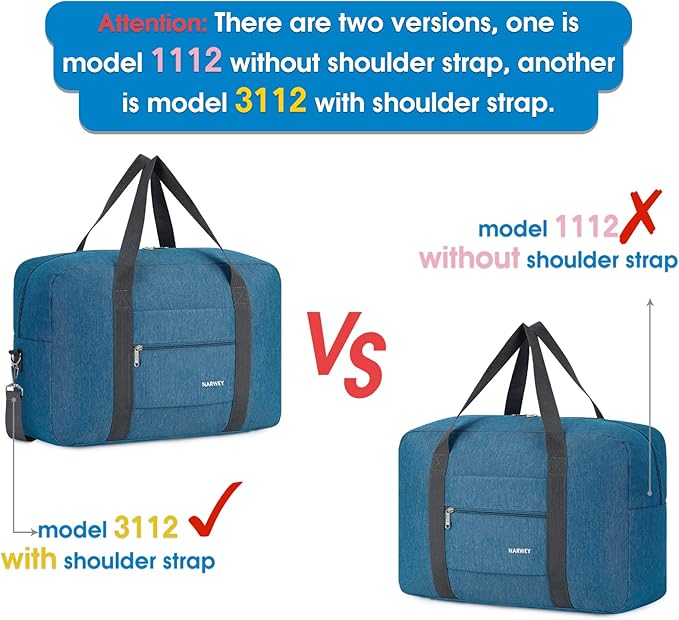 For Spirit Airlines Personal Item Bag 18x14x8 Foldable Travel Duffel Bag Tote Carry on Luggage Duffle Overnight for Women and Men