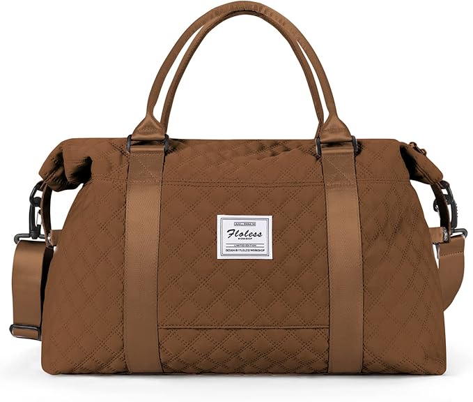 HYC00 Travel Duffel Bag,Carry-on Overnight Weekender Bags for Women,Sports Tote Gym Bag with Wet Pocket