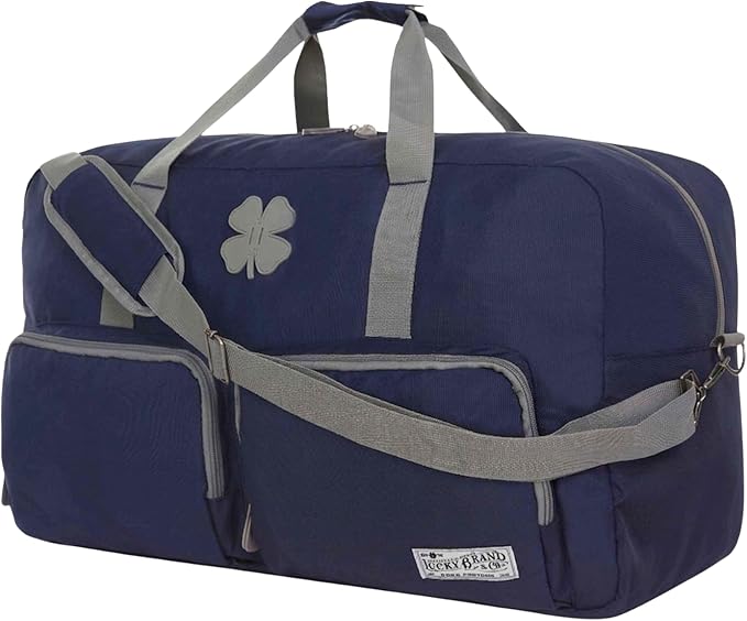 Lucky Travel Duffel Bags 115L, Gym Bag, Travel Bag & Large Duffle Bag for Men, Foldable Overnight Weekender Bags for Women & Men with Adjustable Shoulder Strap, Navy