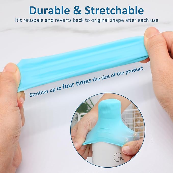 10 Pack Travel Essentials Accessories Silicone Bottle Covers, Cruise Essentials, Beach Vacation Essentials for Women Men, Elastic Sleeves for Leak Proofing, Fit Travel Size Bottles Toiletries