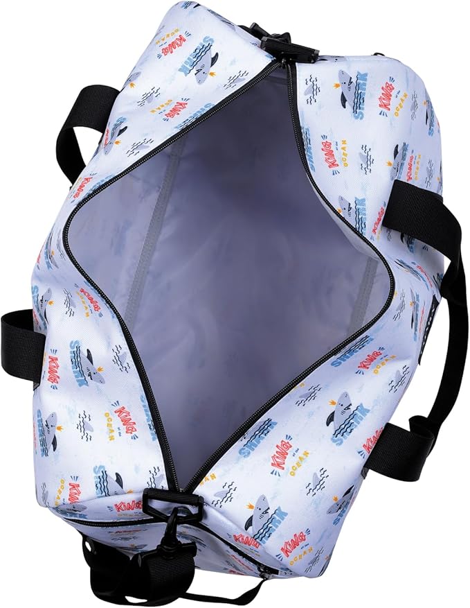 Kids Duffle Bag Overnight Bags for Boys and Girls Weekender Sleepover Carry-On Tote for Traveling Gym Sport Dance (Shark)