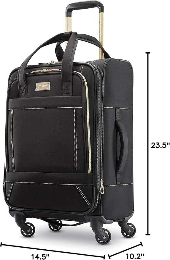 American Tourister Belle Voyage Softside Luggage with Spinner Wheels, Black, Carry-On 21-Inch