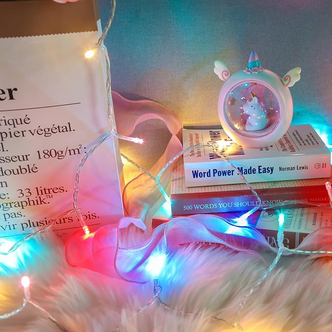 Pastel Easter String Lights, 33ft 100 LED Multicolor Fairy Lights with Remote, Connectable Clear Wire Twinkle Lights for Spring Decor, Aesthetic Bedroom, Classroom, Dorm, Plug in