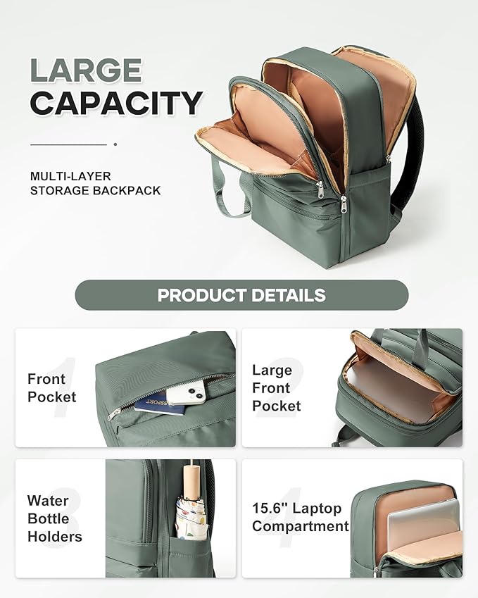 wepadre Small Travel Backpack for Women Men Personal Item Travel Bag Carry on Backpack for Travel Carry on Luggage