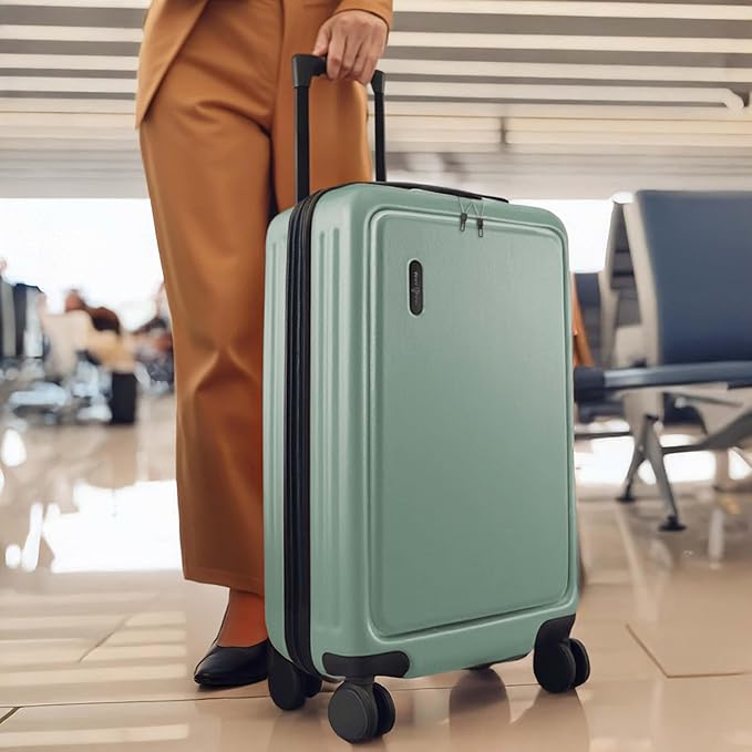 24 Inch Luggage with Spinner Wheels, Hard Shell Suitcase with TSA Locks for Luggage, Travel Large Suitcase, Expandable Hard Shell Suitcases, Sage Green