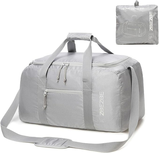 Foldable Travel Duffel Bag, Lightweight & Easy to Carry Water-Repellent Duffle Bag - 2-Way Zipper & Interior Pouch, Ideal for Weekend Trips, Daily Use,Camping，Sports