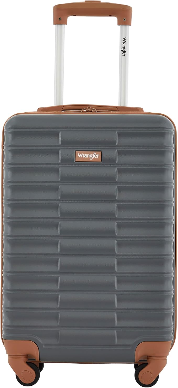 Wrangler 22" Outrider Hardside Carry-On Luggage, Lava Smoke