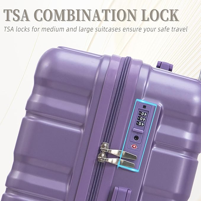 3-Piece ABS Hardshell Luggage Set Lightweight, Tough & Scratch-Resistant