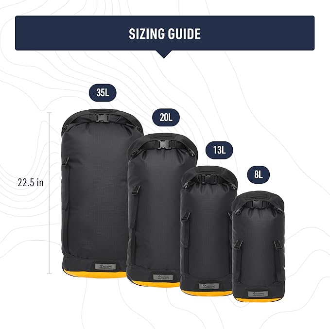 Sea to Summit eVac Heavy Duty Compression Dry Bag, Waterproof Dry Storage, 8 Liter