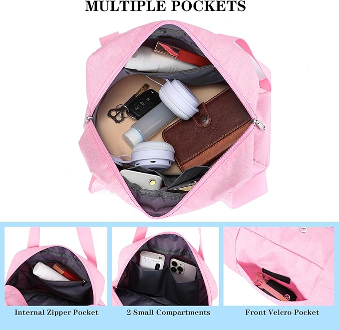 Mini Gym Bag for Women Girls, 12 inch Small Gym Tote, Lightweight Small Carry On Duffle Bag for Travel Sports