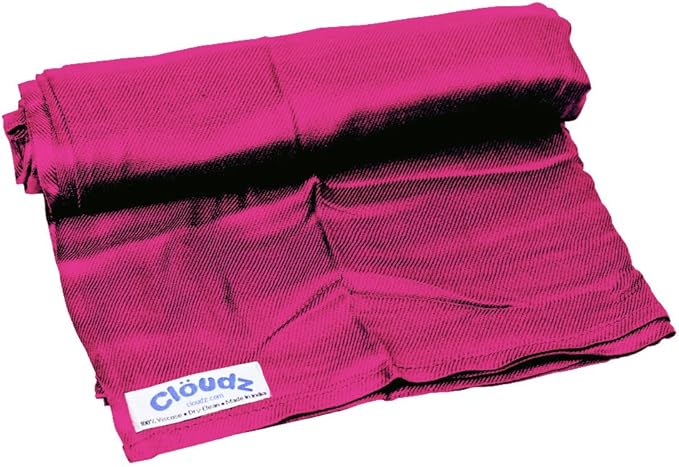 Cloudz Cozy Compact Airplane Travel Blanket for Your Flight, Car, Camping, Home or Comforting Warmth Anywhere! - Fuchsia