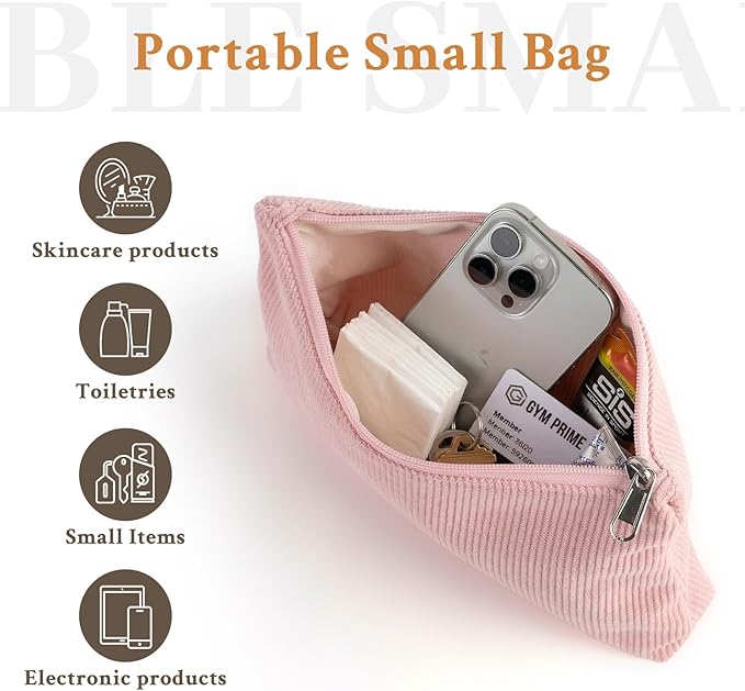 2PCS Cute Gym Bag for Girls, Corduroy Duffle Bag with Wet Pocket & Shoe Compartment and item bag, Duffle Bag for Travel, Sports, Fitness & Workout