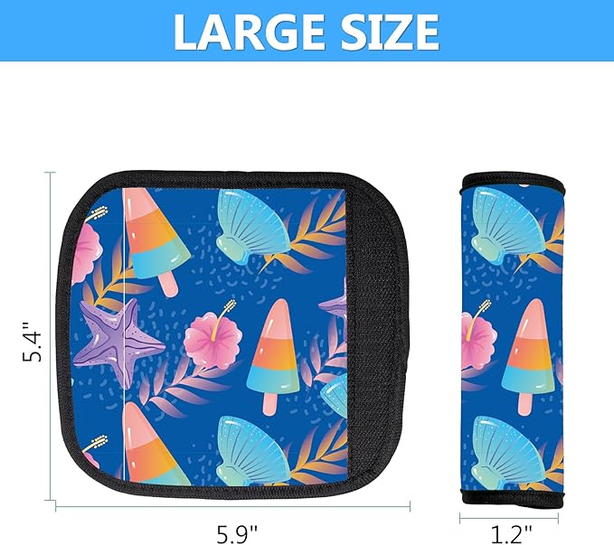 Luggage Handle Wrap 3Pcs Suitcase Identifier - Bogg Bag Strap Wrap Cover, Easy Identification Bright Neoprene Marker Sleeve Grips Comfort Travel Accessories for Airport (Y03)