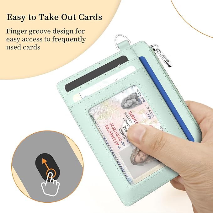 Hancynir Bird Floral Slim Wallet Women Credit Card Holder Cute Flower RFID Blocking Small Card Wallets Mini Front Pocket PU Leather Thin Travel Zipper Coin Cash Ladies Female Wallet Organizer Gifts