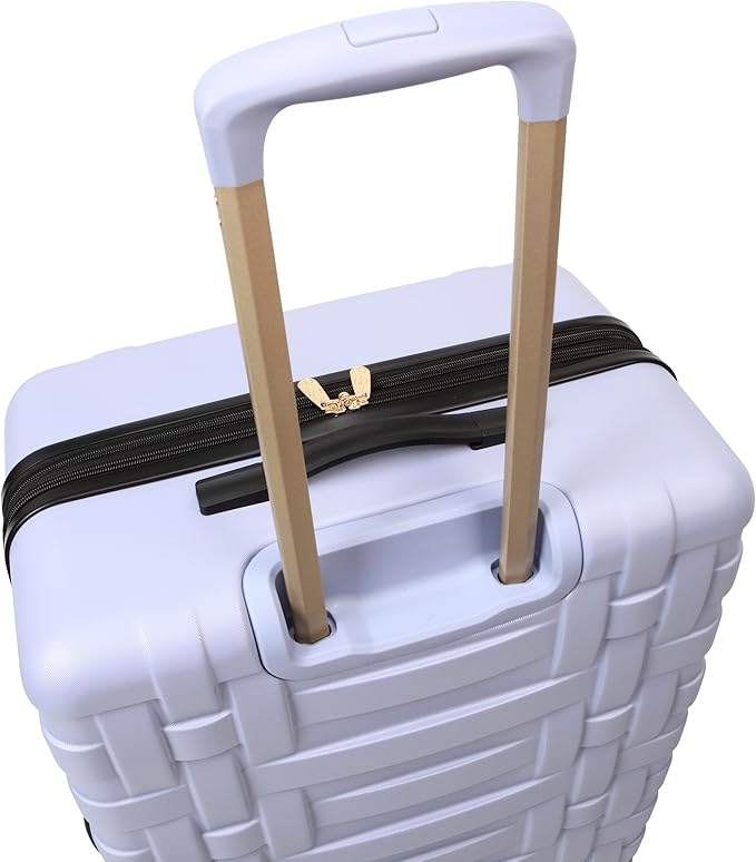 Jessica Simpson Taffeta 2-Piece Set (20"& 28") Expandable 8-Wheel Spinner Large Checked Luggage Suitcase, Cosmic Sky