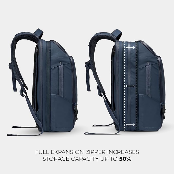 NOMATIC 20L Travel Pack - Mens Travel Backpack - Expandable to 30L - Water Resistant Daypack - TSA-Ready - Lightweight Business Traveling Backpack for Men - 16" Laptop Compartment