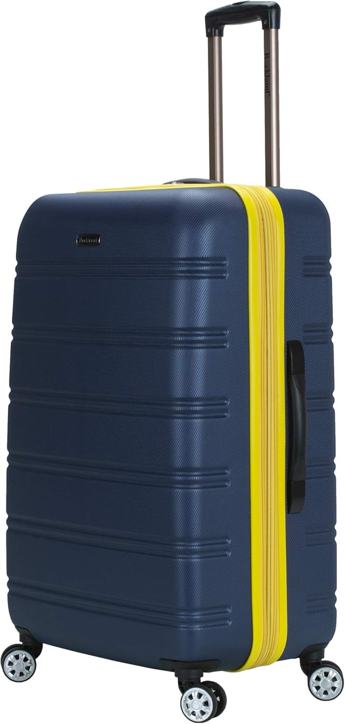 Rockland Melbourne Hardside Expandable Spinner Wheel Luggage, Navy, 3-Piece Set (20/24/28)