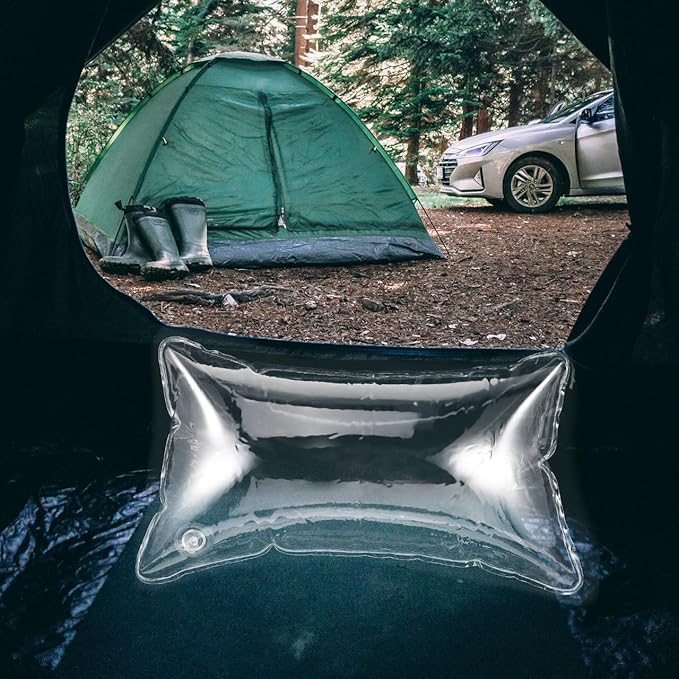 Inflatable Camping Pillow 19.68X11.81 Inch Adjustable Height Portable Cushion for Outdoor Travel Sofa Support and Rest