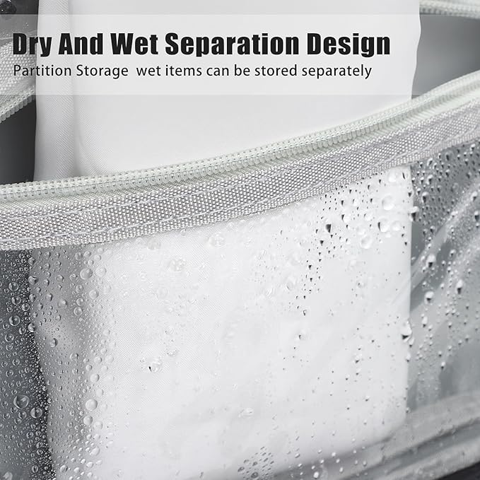 Etercycle Compact Travel Toiletry Bag for Women & Men, Waterproof Hanging Shower Organizer with Hook, Portable Foldable Wash Pouch for Bathroom/Shaving/Camping - Small-Size Space-Saving Design- Black