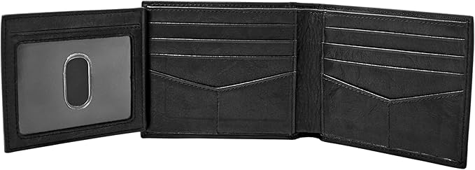 Fossil Men's Everett Leather Bifold with Flip ID Wallet
