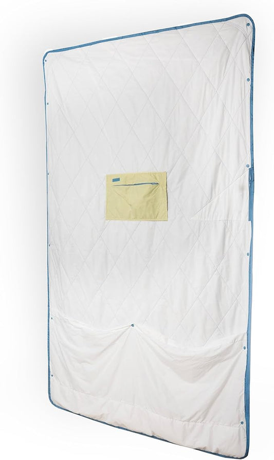 Gravel Layover Travel Blanket – Ultra-Light Compact Blanket for Camping and Outdoor Adventures - Down Alternative Portable Travel Blanket for Layovers & Road Trips (Polar)