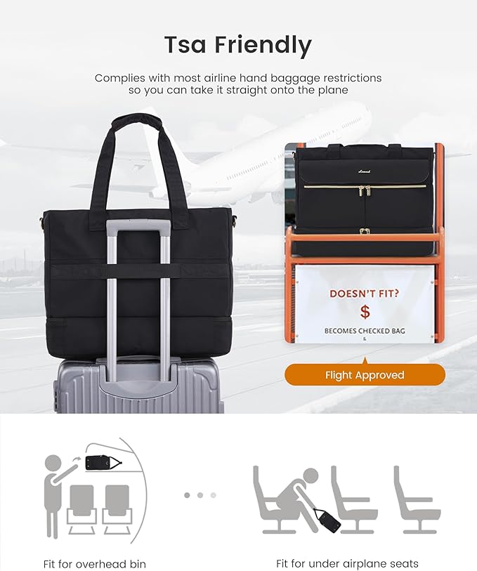 LOVEVOOK Large Travel Duffle Bag, Wide Open Weekender Bags for Women with Shoe Compartment, Carry on Overnight Bags, Hospital Bag for Women Labor Delivery with Wet Pocket