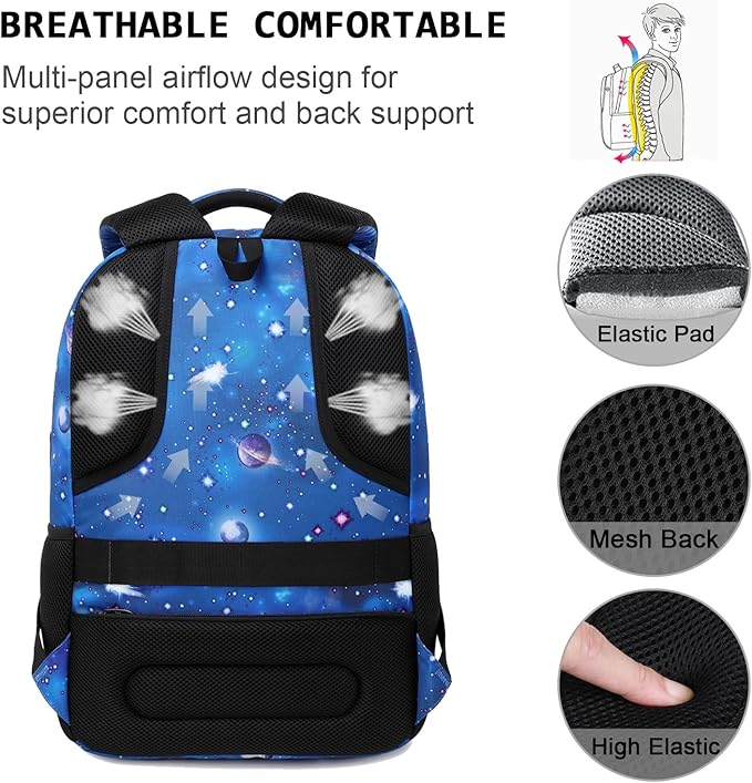 Volher Laptop Backpack,Business Travel Anti Theft Slim Durable Laptops Backpack,Water Resistant College Computer Bag for Women & Men Fits 15.6 Inch Laptop and Notebook-Dreamy Blue