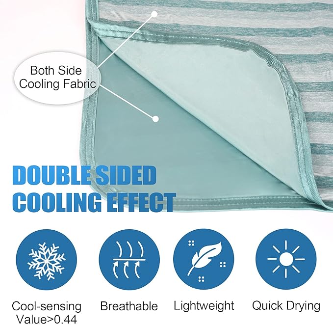 Ailemei Direct Cooling Blanket for Hot Sleepers, Double Sided Cold Effect, Twin/Full Size Lightweight Breathable Summer Blankets for Bed, Transfer Heat to Keep Body Cool for Night Sweats,60"x90"