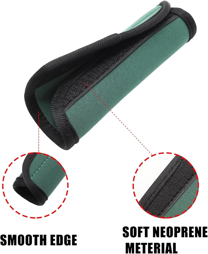 2pcs Luggage Handle Wraps For Suitcase - Soft Suitcase Handle Covers for Travel Accessories（Green, Bright Color for Suitcase Tags Identifiers ）