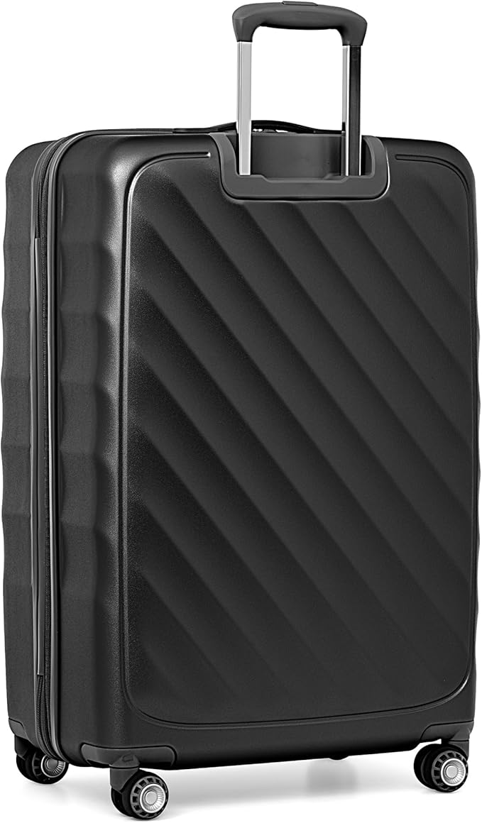 Traveler's Choice Elm 2PC Expandable Spinner Luggage Set - Matte Black