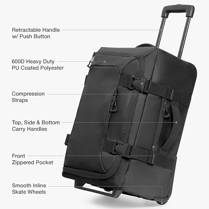 Traveler's Choice Softside Upright Wheeled Duffel Bag