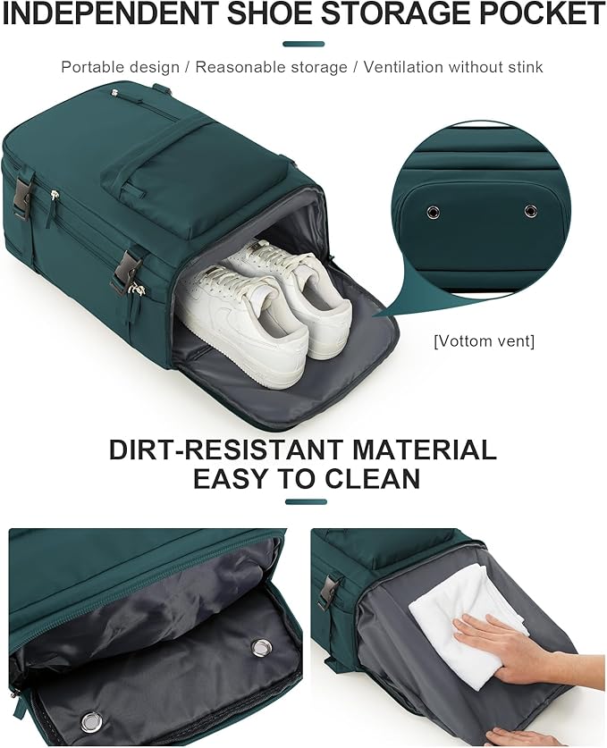 WONHOX Large Travel Backpack Carry on Flight Approved Laptop Work Business Backpack for Women Men Mochila de Viaje