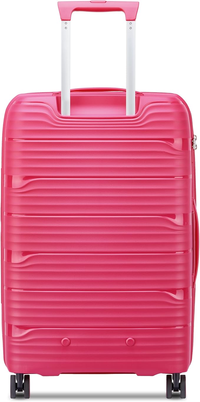DELSEY Paris Dune Hardside Expandable Luggage with Spinner Wheels, Viva Magenta, Checked-Medium 25 Inch